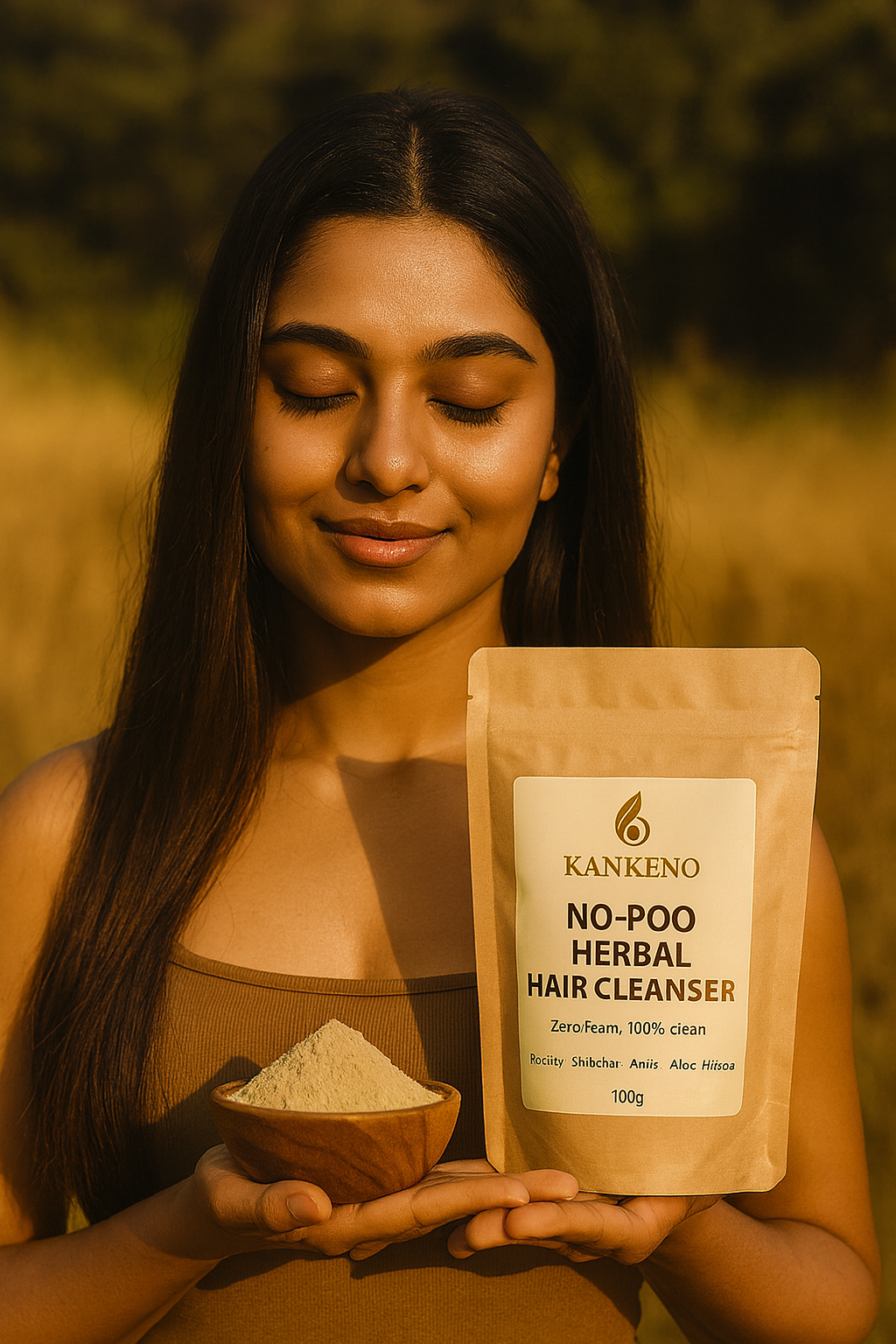 KanKeno No-Poo Herbal Hair Cleanser – 100g